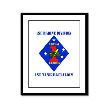 1TB1MD - M01 - 02 - 1st Tank Battalion - 1st Mar Div with Text - Framed Panel Print - Click Image to Close